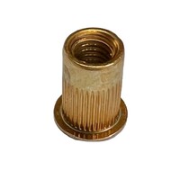 10-24 KNURLED RIVET NUT .020 - .130 GRIP RANGE YELLOW ZINC PLATED